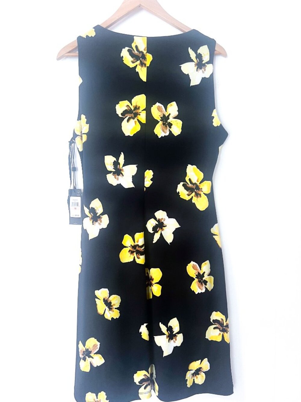 Tommy Hilfiger Floral Shift Dress- Women-10-Sky Captain Dark Navy Yellow-NWT - Picture 5 of 11